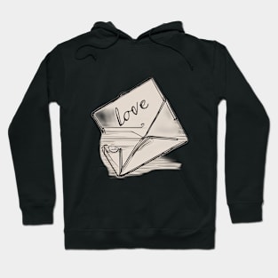 Love Envelope Sketch Art No. 677 Hoodie